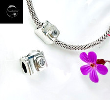 Sterling Silver 925 Charm Camera Photography Bead Travel Family Friend Daughter