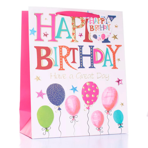 Happy birthday gift bag - gift, medium