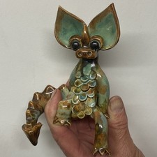 Yare Designs Dragon Pottery Figure Dragon seated 4.5" in height perfect!