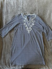 Ladies Navy & White Striped