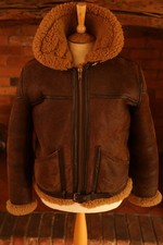 Cirrus Irvin RAF Sheepskin Brown Leather Nubuck Flight Jacket Coat Men M UK Made