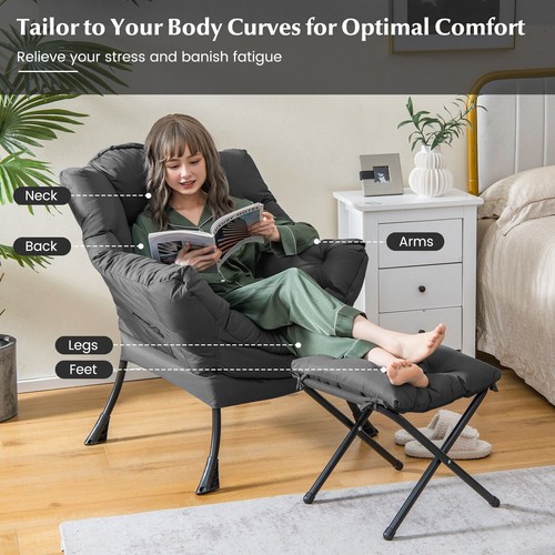 Lazy chair with - with, ottoman