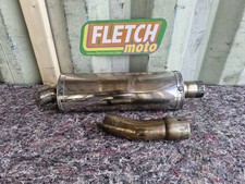 2002 SUZUKI SV650 K2 GEN1 DELKEVIC EXHAUST SILENCER CAN MUFFLER WITH LINK PIPE