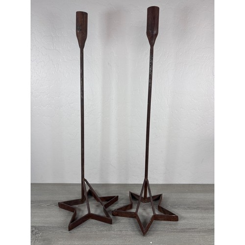 Pair vintage rustic - pair, wrought