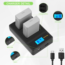 2x 1.8AH LP-E8 Battery & Dual Charger for Canon EOS 550D 600D 650D 700 Rebel T4i