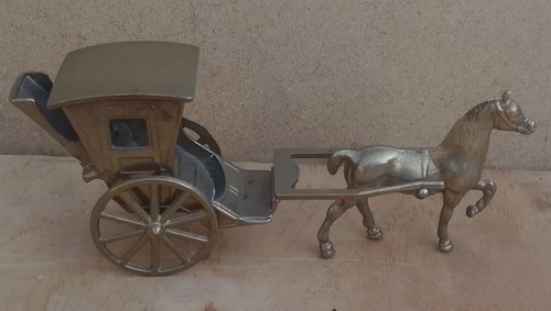 Vintage old brass horse - brass,