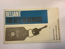 reliant the key to service service record booklet robin kitten dashboard paper
