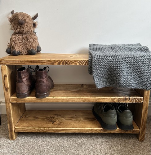 Wooden shoe storage bench - shoe,