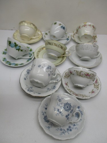 Mismatched china tea - mismatched,