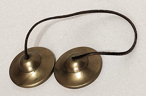 Vintage tibetan brass tingsha - tibetan,
