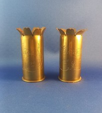 Pair of inscribed 37mm shell