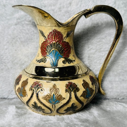 Vintage brass hand painted - hand,