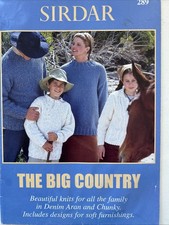 Sirdar knitting pattern book The Big Country 289. Aran & Chunky family designs