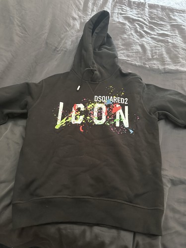Dsquared2 mens black hoodie - mens,