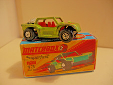 MATCHBOX SUPERFAST No.13e BAJA BUGGY 'BLACK EXHAUSTS'  - VGC - REPRODUCTION BOX
