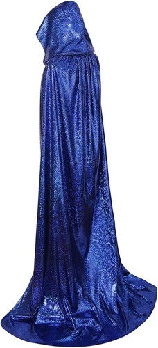 Adults glitter hooded cape - adults,