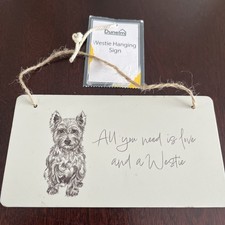 Brand New westie Hanging Sign