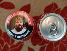 ANDY FORDHAM WORLD CHAMPION  DARTS BADGE   55MM IN SIZE