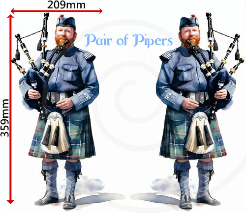 Handed pair printed scottish - handed,