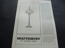 SHAFTESBURY, ITS EARLIER TIMES. 1976 "Dorset Countryside" Magazine Article.