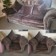 DFS Country Living 4 seater sofa and Cuddle chair black 
