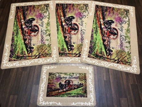 Romany washables mats 4pc - romany, set