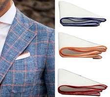 Men's 100% Cotton Pocket Square Handkerchief Hanky Trim Wedding Gift