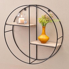 Round Metal Wall Shelf Home