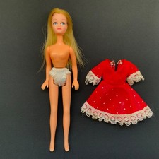 Vintage Pippa Doll Dancing Wearing Red Dress Palitoy 1970’s