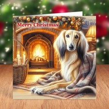 Saluki Dog Christmas Card