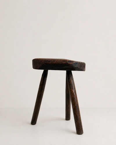 Vintage hand carved - solid, oak