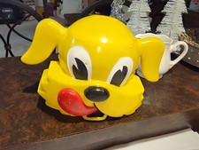 Vintage Ken-L Ration Yellow & Black Dog Cookie Jar with Lid