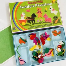 Vintage Fuzzy Felt 'Teddy's