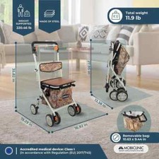 Mobiclinic®, Shopping Trolley with Seat, Mobility Walker, 21L, Coliseo, Walker