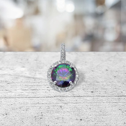 Mystic topaz halo - 2.5,