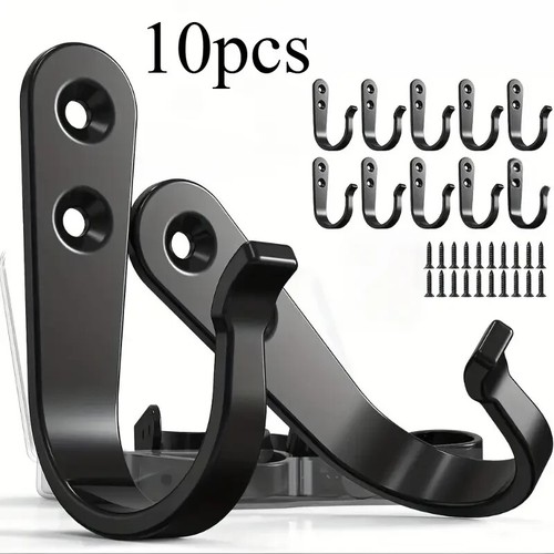 10pcs coat hooks single wall - single,