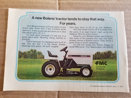 1977 bolens tractor fmc - 1977,