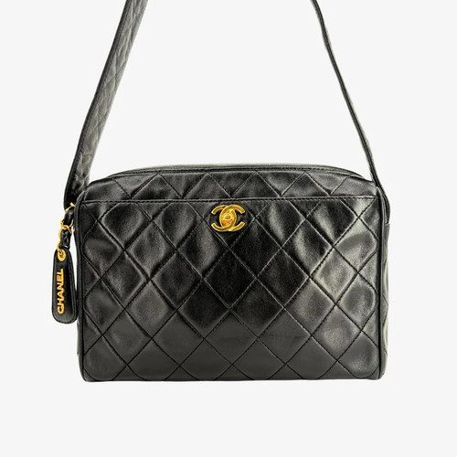 Chanel vintage black lambskin - black,
