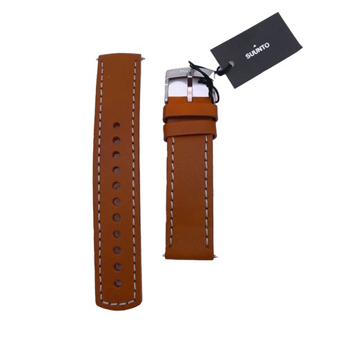 Suunto brown leather strap - brown, kit