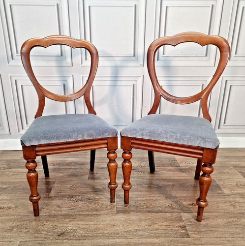 Antique pair balloon back - antique,