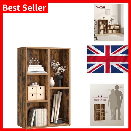 Rustic brown black bookshelf - rustic,
