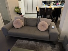 Made Grey Material 3 Seater sofa