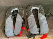 A pair of (2)  Seago Seaguard 165n Life jacket manual/auto and harnesses