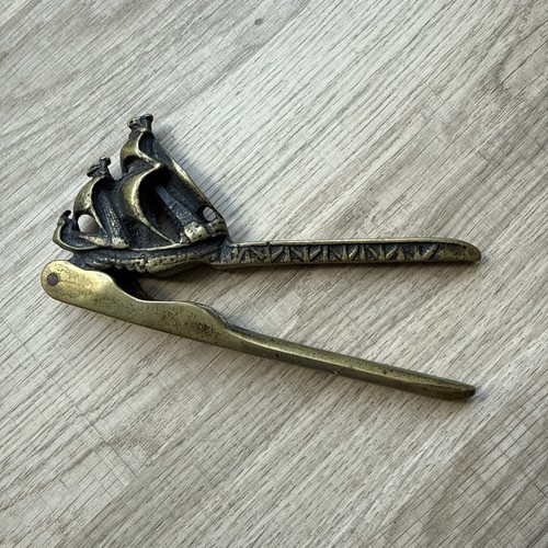 Vintage brass galleon sailing - brass,