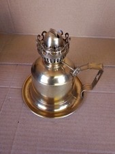 Antique Veritas Hand Held Brass Oil Lamp
