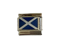 SCOTLAND FLAG ITALIAN CHARM LINK  fits all 9mm makes of Italian bracelet SY9