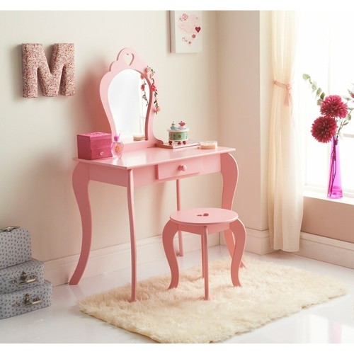 Amelia vanity set with - set, stool