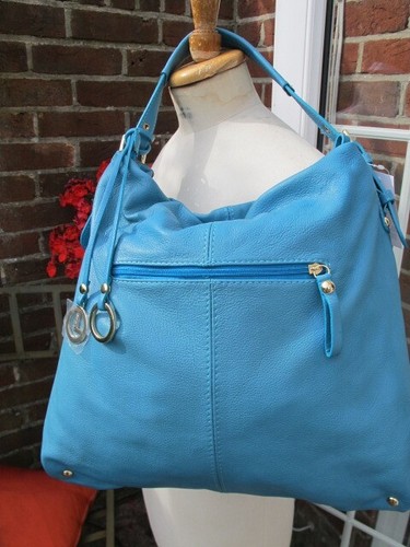 Lcredi leather bag blue - bag, tote