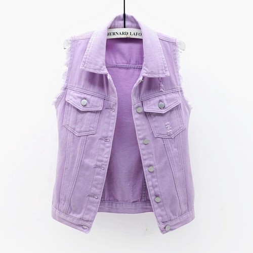 Women denim waistcoat jacket - women's,