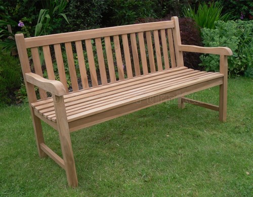Java teak garden bench - teak,